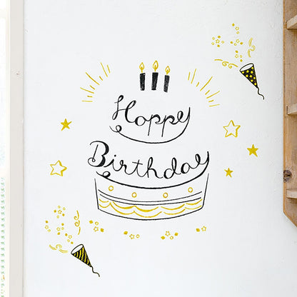 MIDORI Electrostatic Wall Sticker Birthday Foil