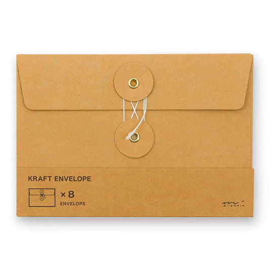 TRC Kraft Envelope (M) horizontal w/string Orange