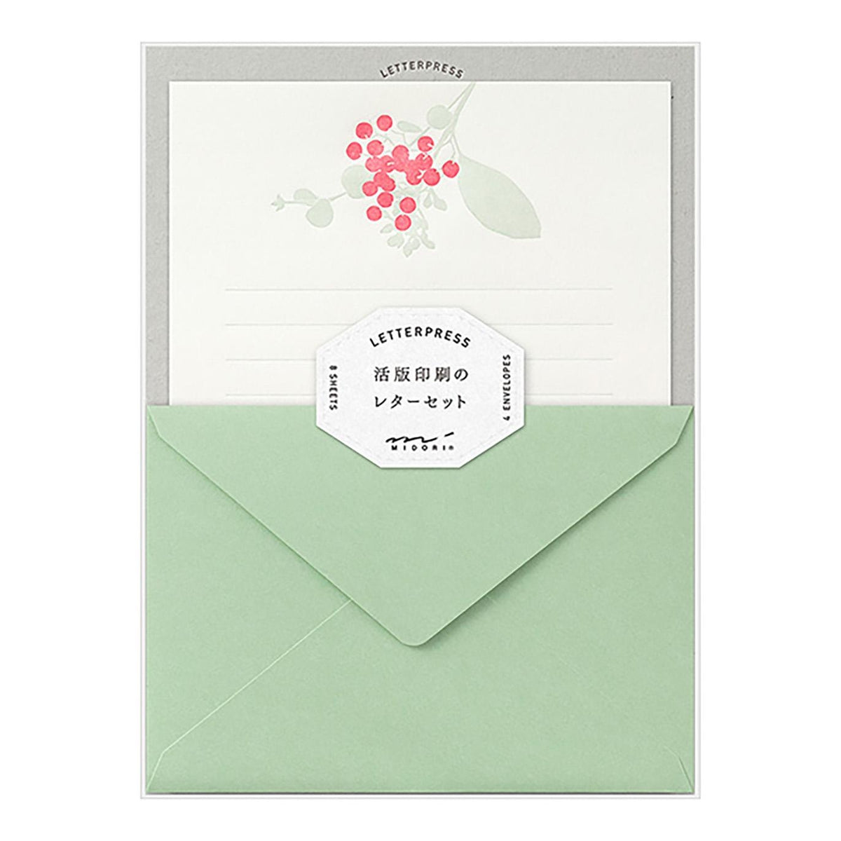 Letter Set 460 Press Bouquet Red
