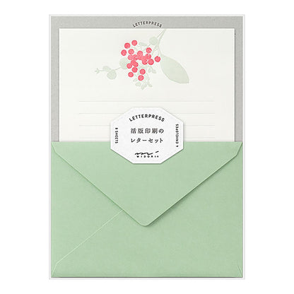 Letter Set 460 Press Bouquet Red