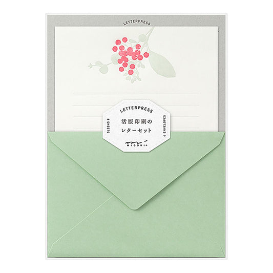 Letter Set 460 Press Bouquet Red