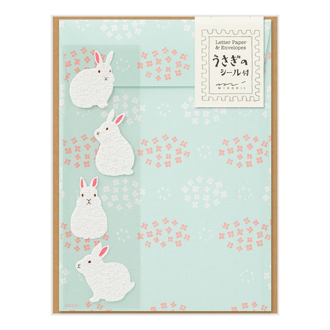 Letter Set with Stickers 397 Rabbit B