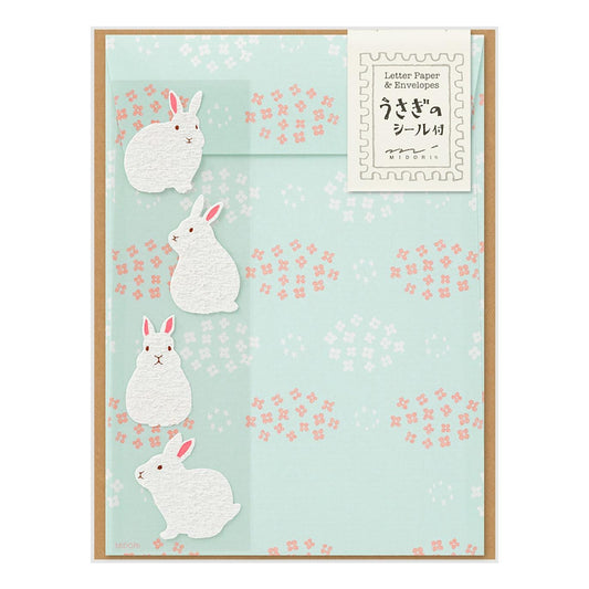 Letter Set with Stickers 397 Rabbit B