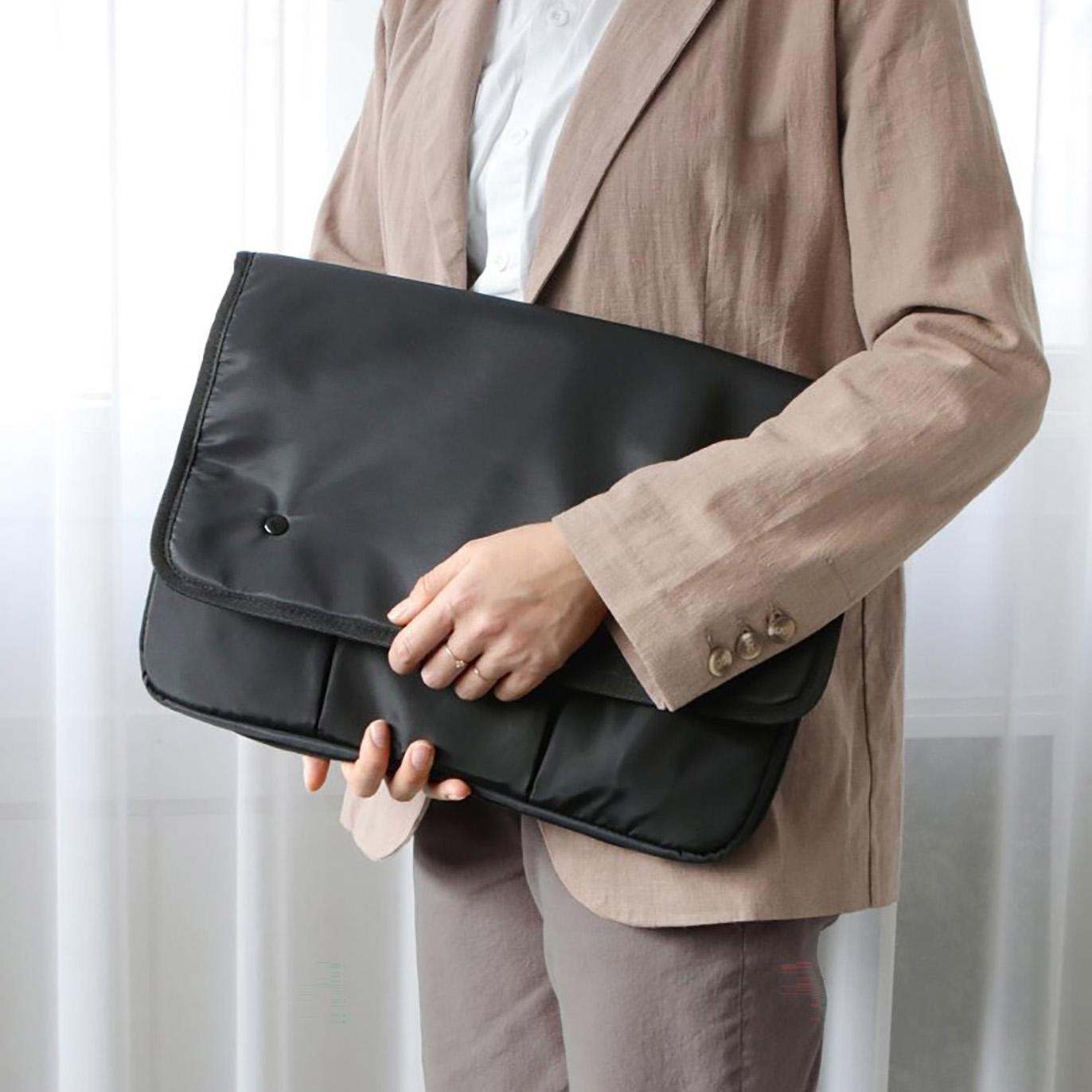Multi pocket laptop pouch 15" 04 Black