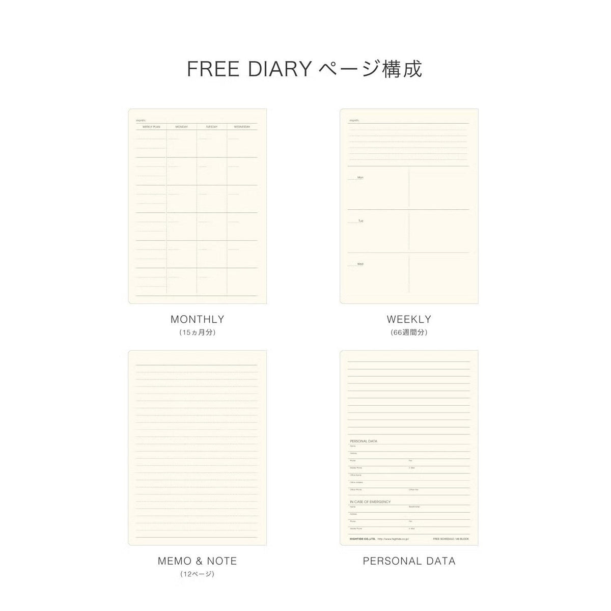 HIGHTIDE Undated Planner A6 Tiller