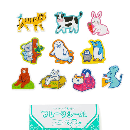 NEW RETRO Flake Stickers / C / Laid-Back Animals