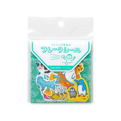 NEW RETRO Flake Stickers / C / Laid-Back Animals
