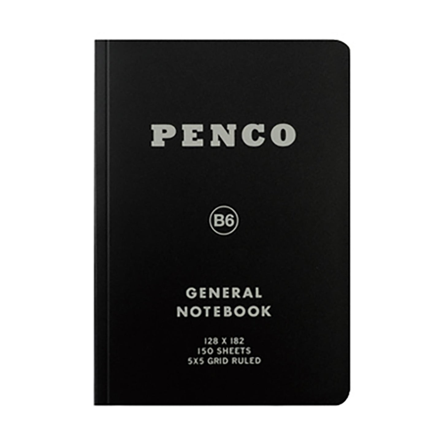 Cuaderno PP B6 negro de tapa blanda