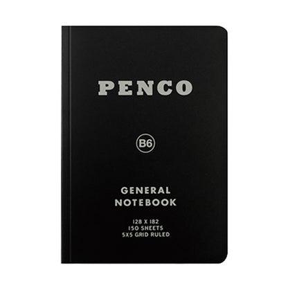 Cuaderno PP B6 negro de tapa blanda