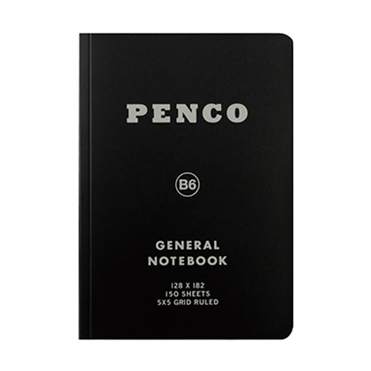Cuaderno PP B6 negro de tapa blanda