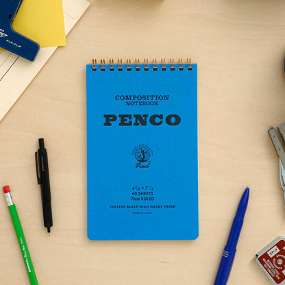 Cuaderno de notas en espiral M azul
