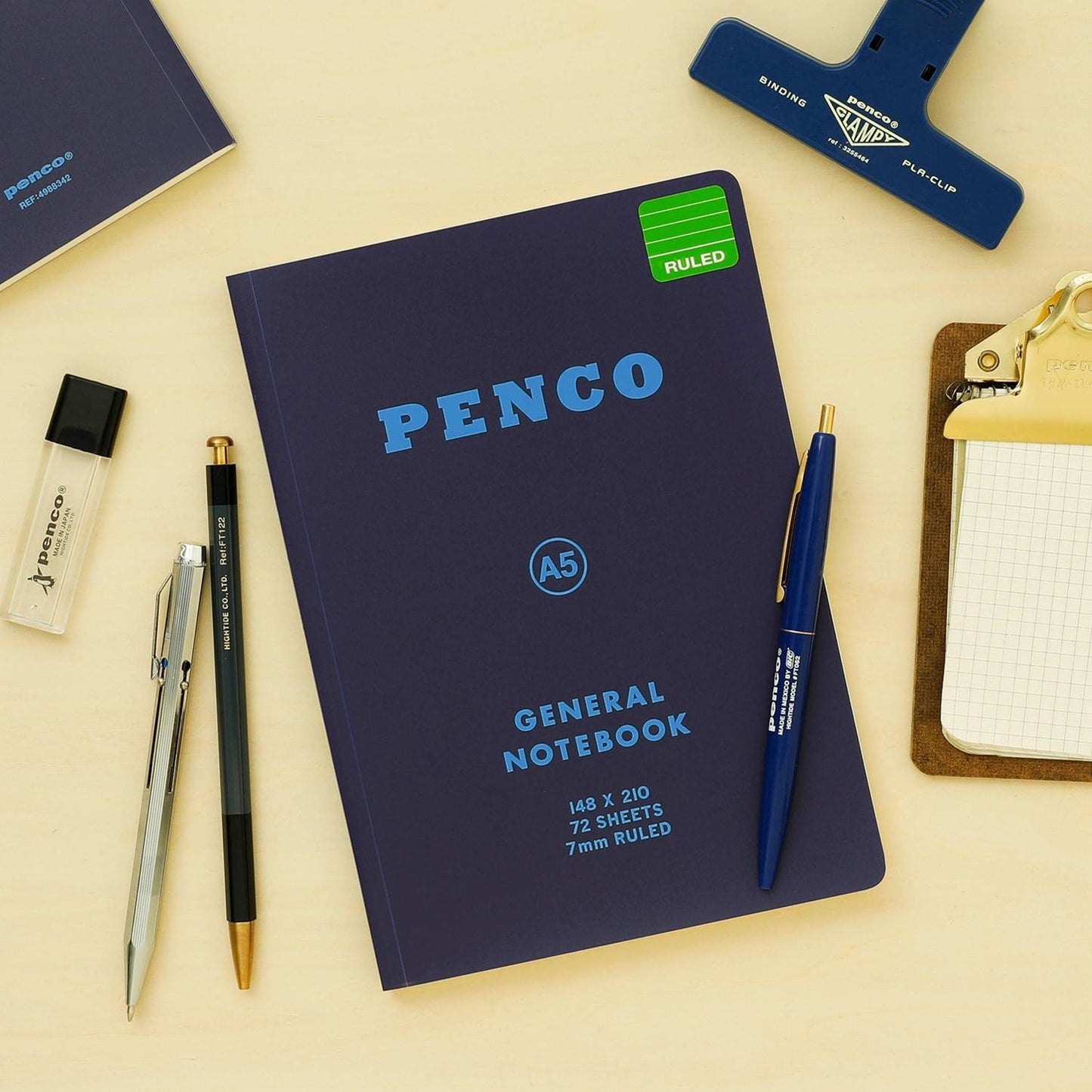 Soft PP Notebook A5 Ruled Navy