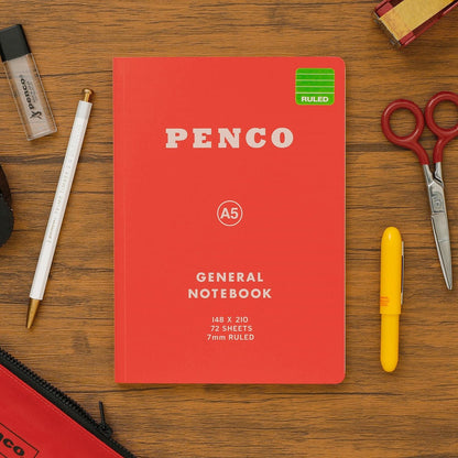 Soft PP Notebook A5 Ruled Red