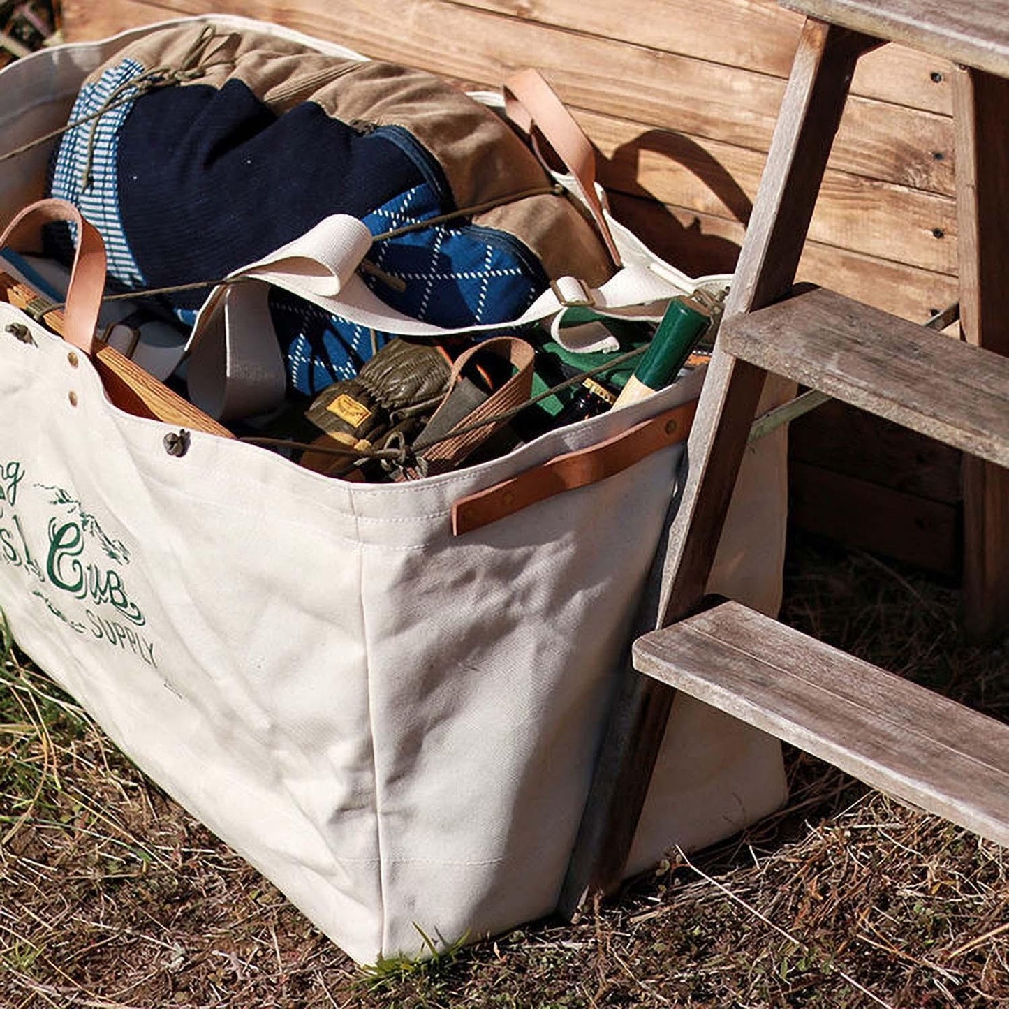 Cotton Canvas Camping Container Green