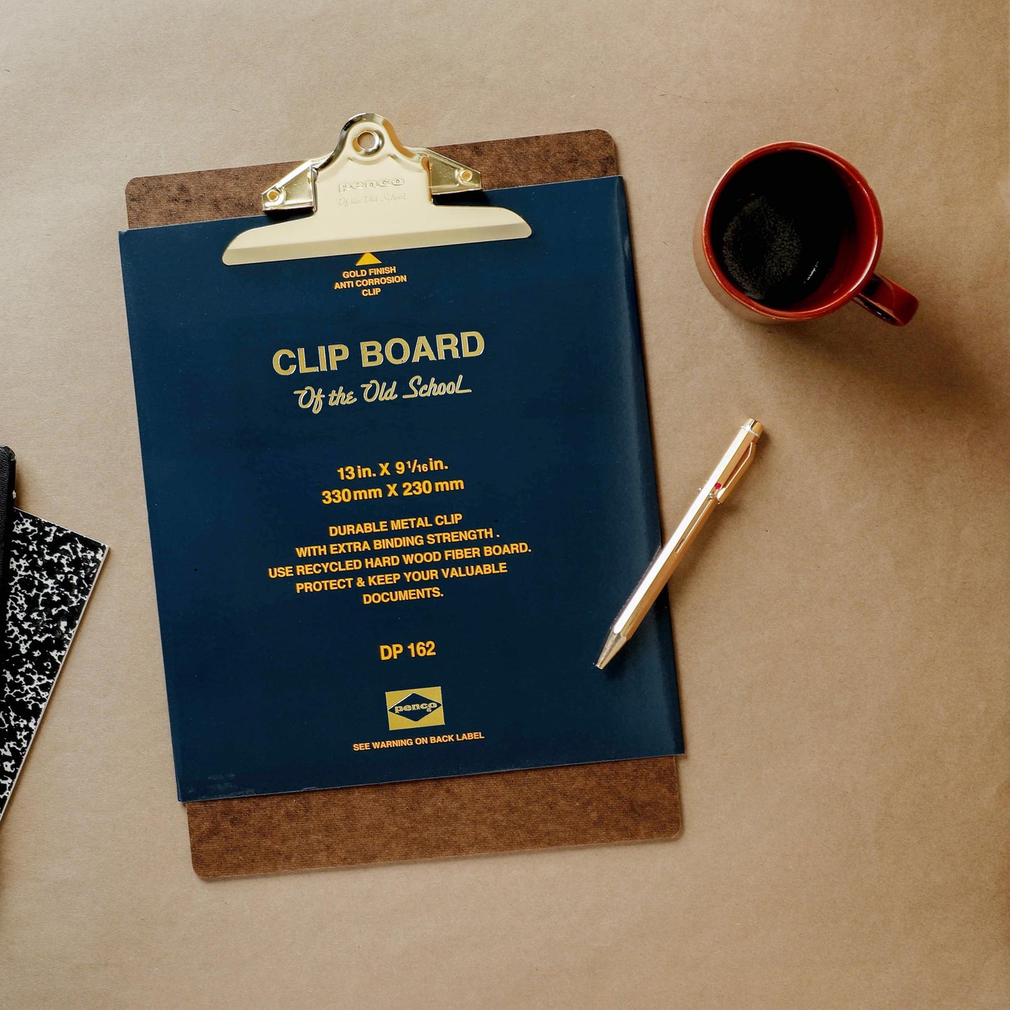 Clipboard O/S A4 Gold