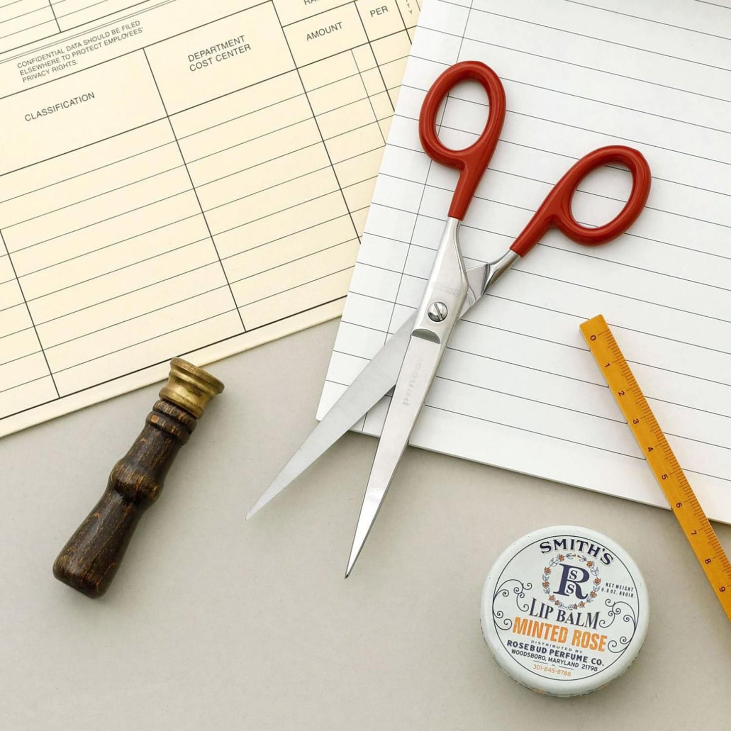 Stainless Scissors L Red