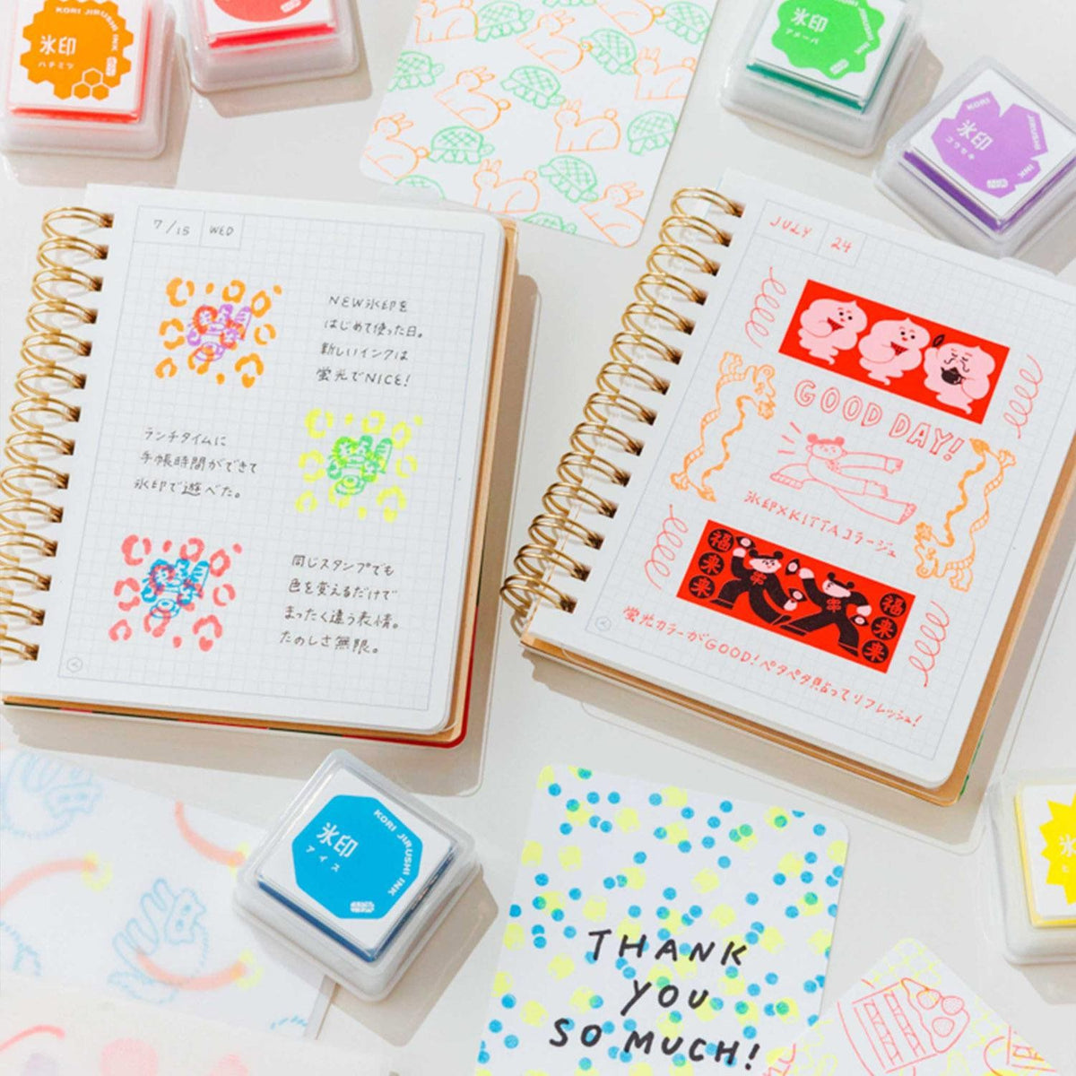 KING JIM Kori Jirushi Fluorescent Stamp Pad