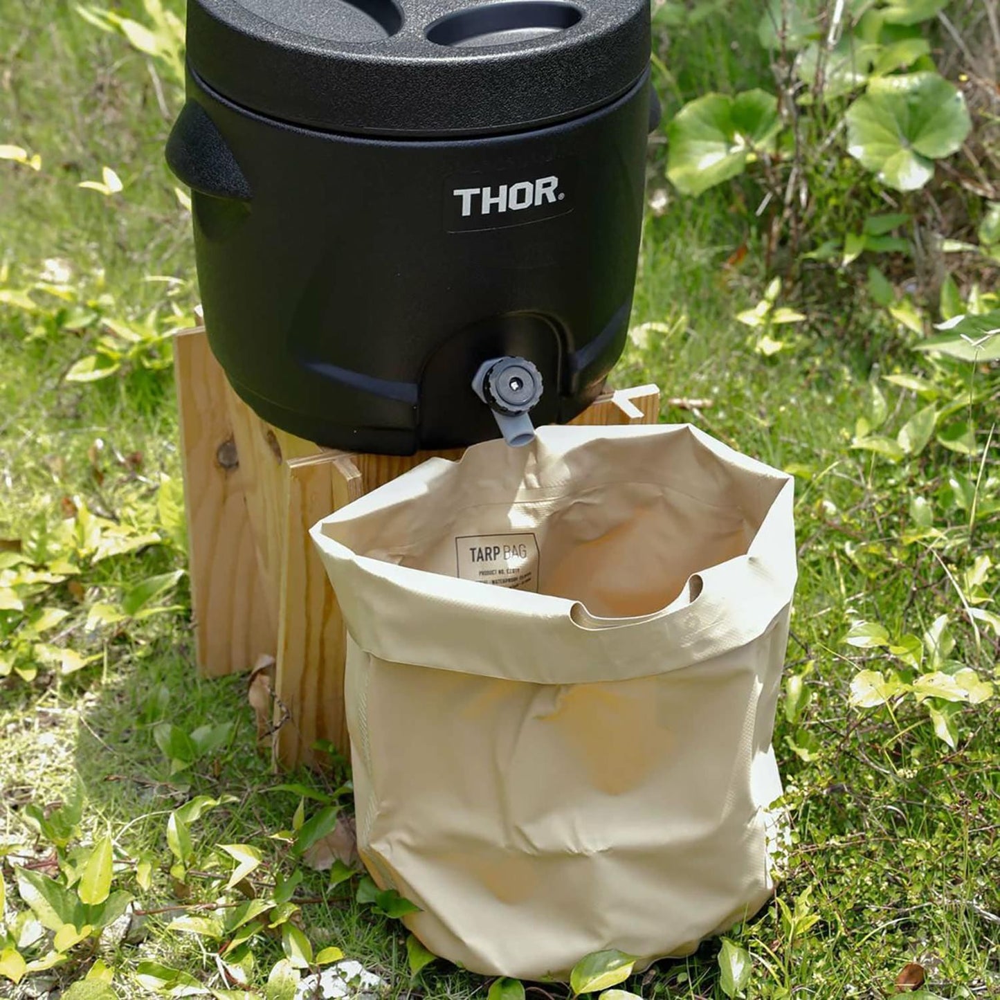 Tarp Bag Round S Beige