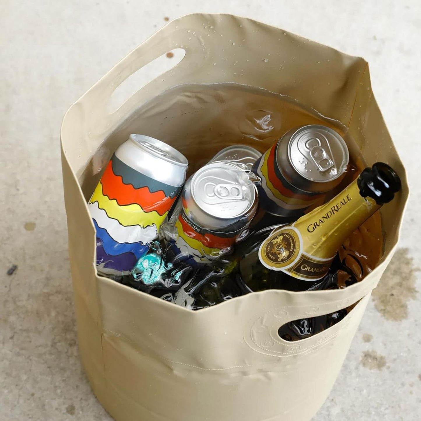 Tarp Bag Round S Beige