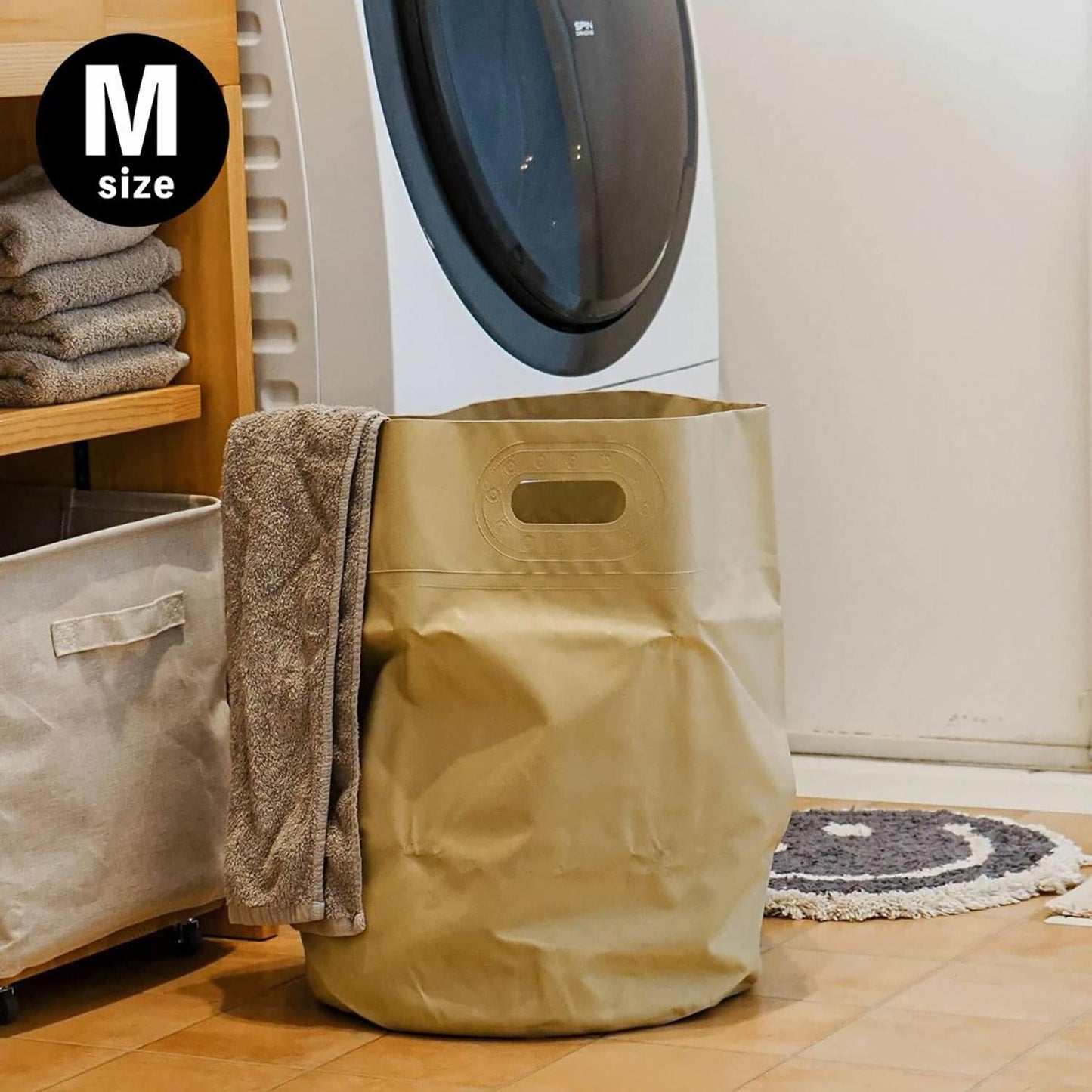 Tarp Bag Round M Beige
