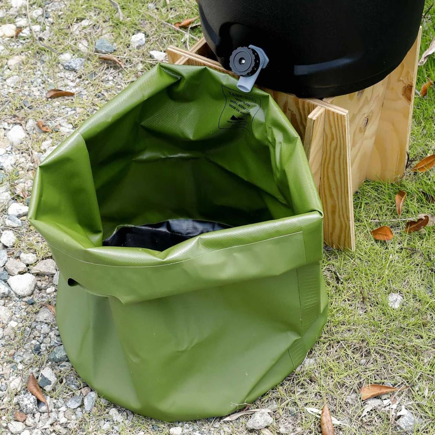 Khaki Round Tarp Bag M