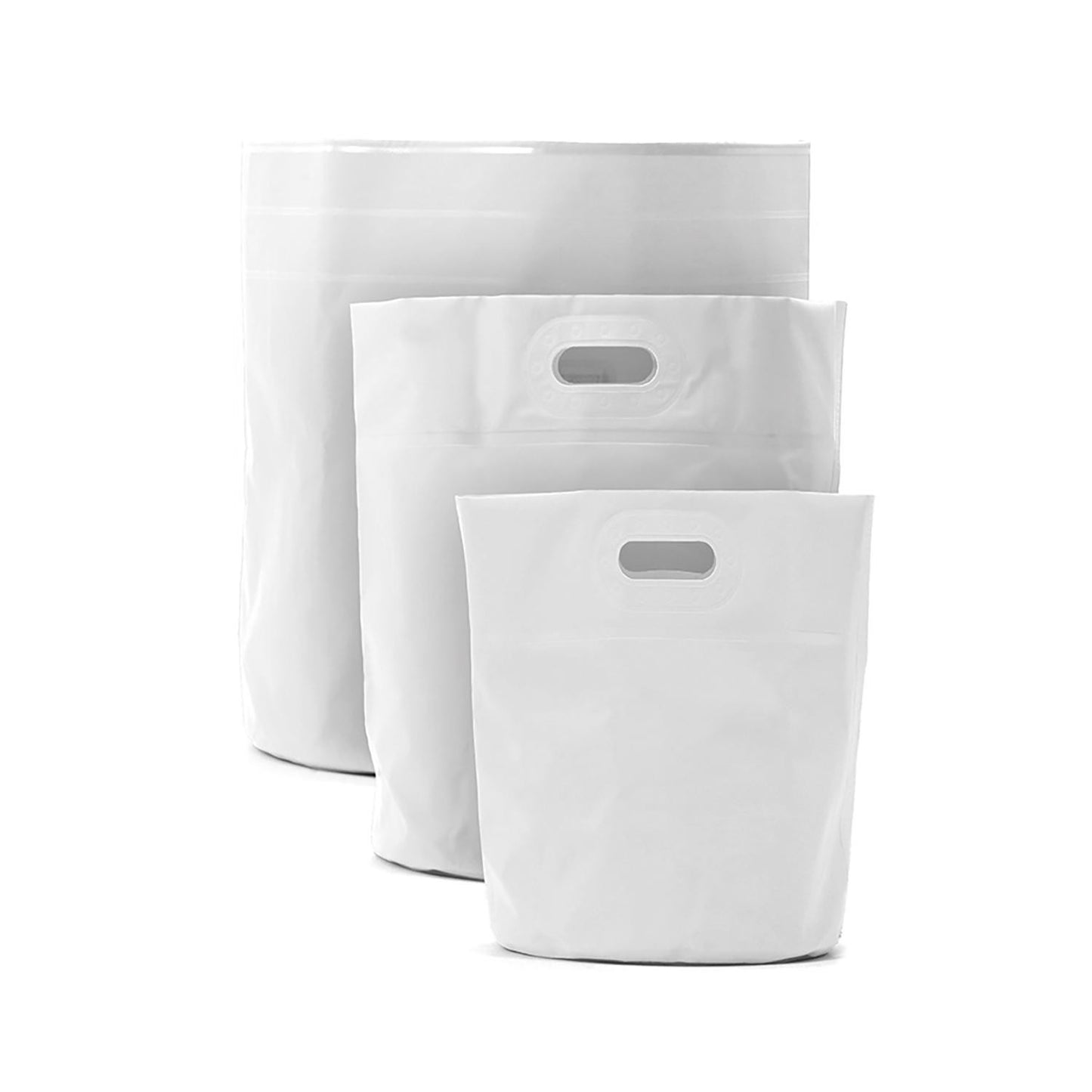 White Round Tarp Bag M
