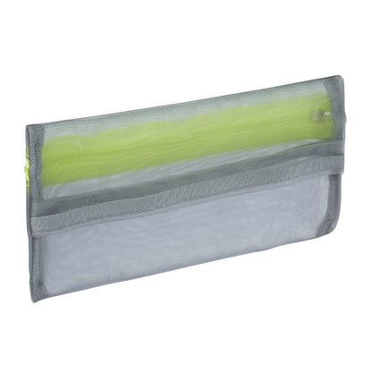Mesh Pen Case Slish Silver Grey