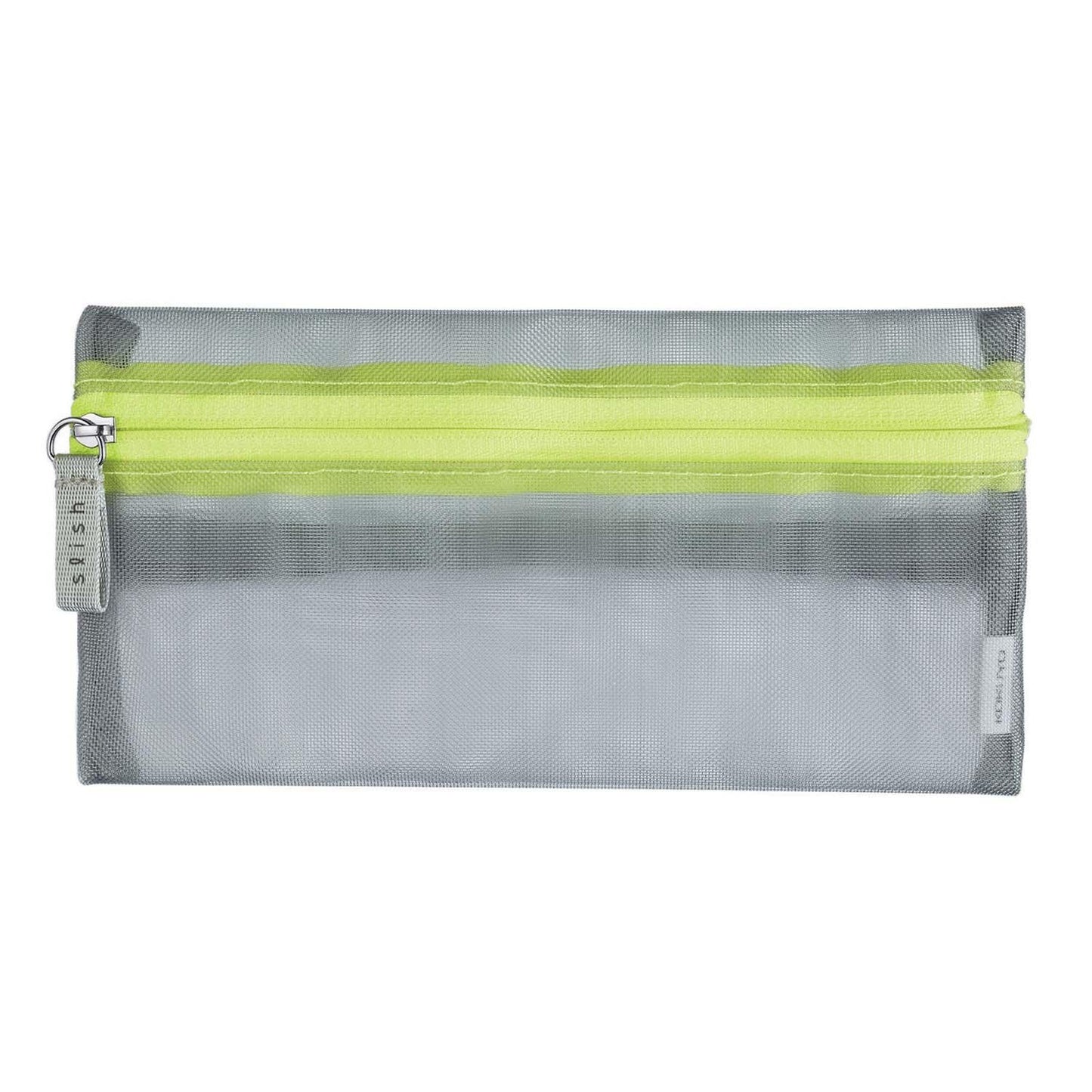 Mesh Pen Case Slish Silver Grey