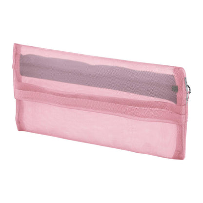 Mesh Pen Case Slish Light Pink