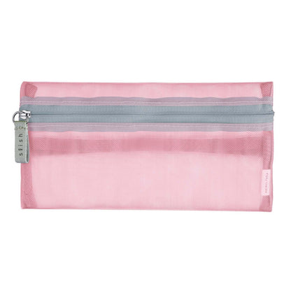 Mesh Pen Case Slish Light Pink