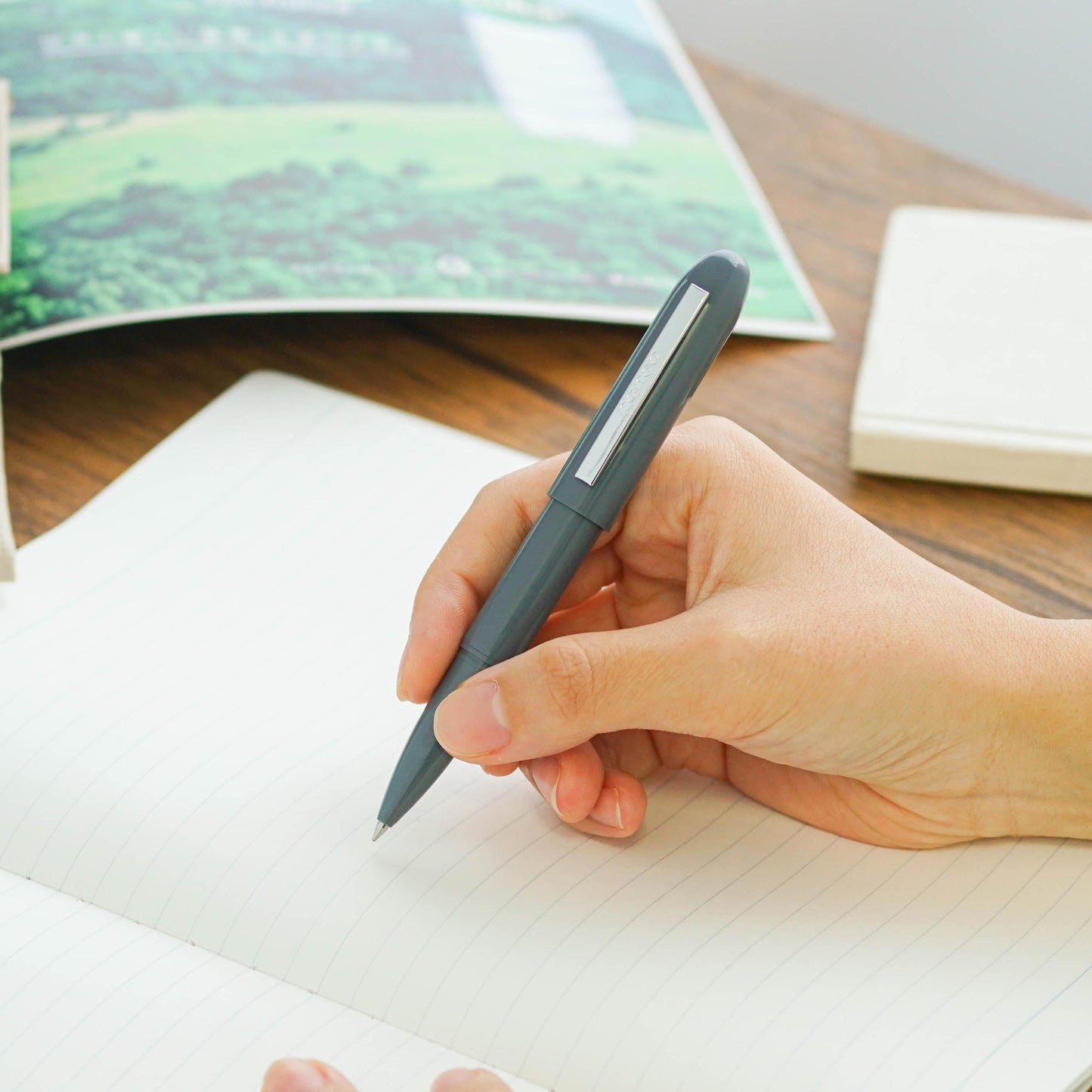 Bullet Ballpoint Pen Light Grey