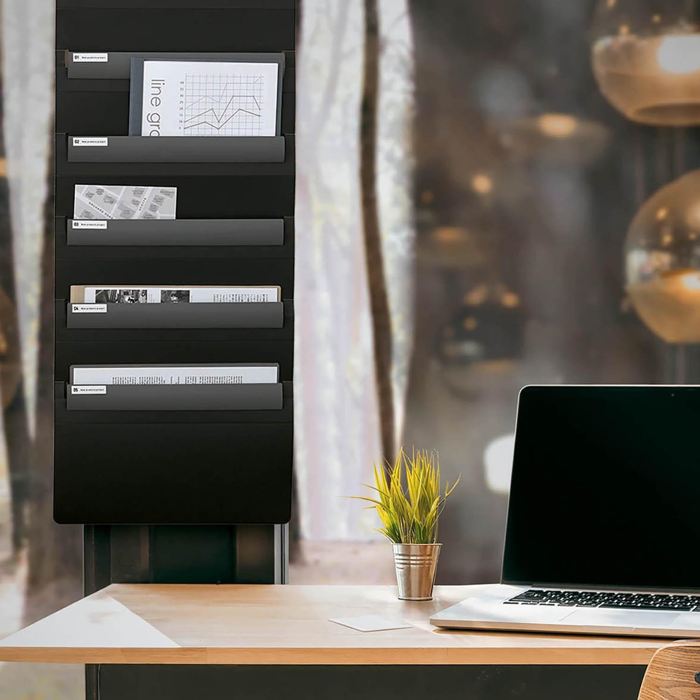 Wall Pocket Document 5P Dark