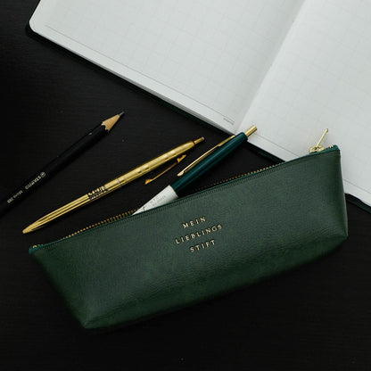 Fastener Pen Case Green