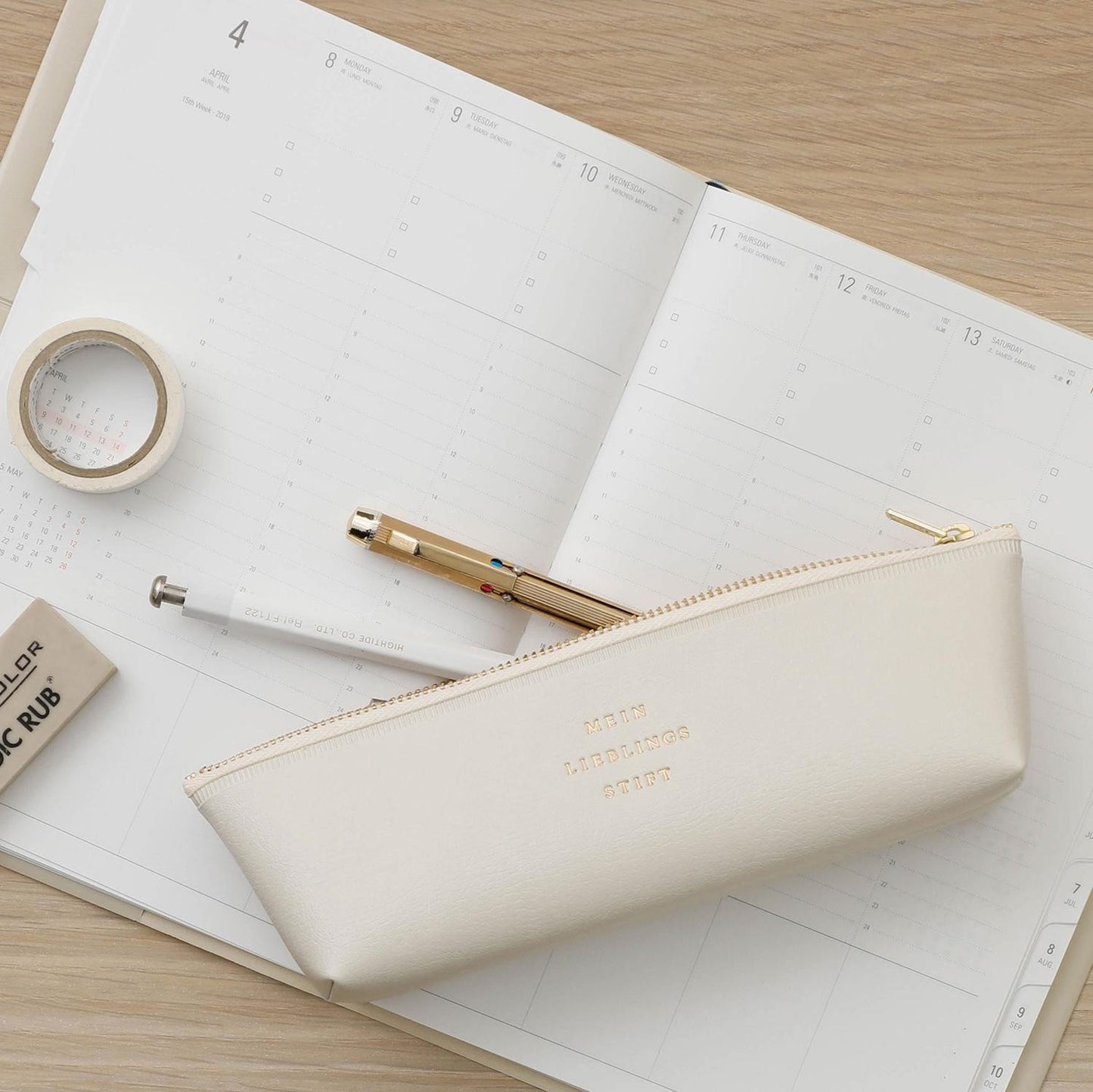 Fastener Pen Case White