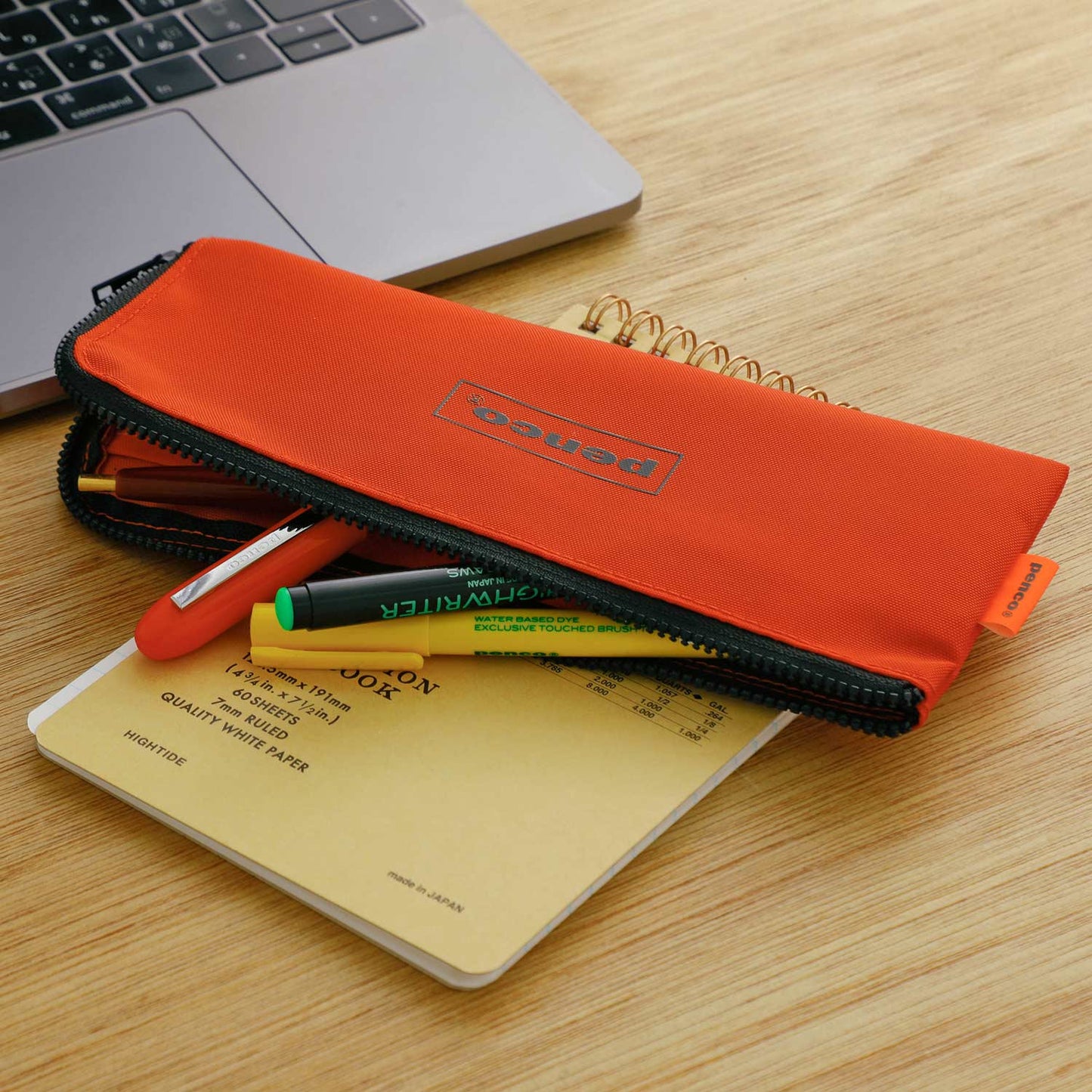 Flat Pen Case Orange