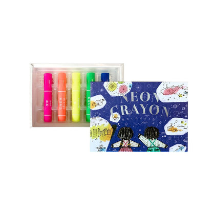 Fluorescent Crayon Set of 5 Colors