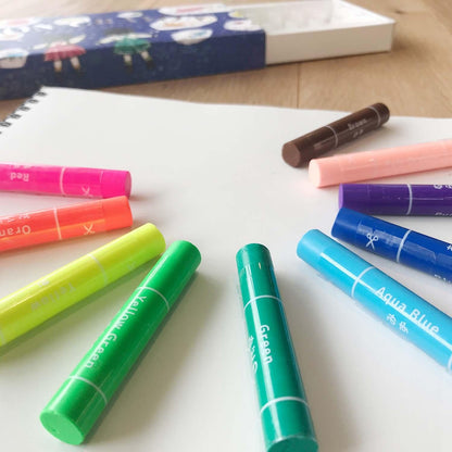 Fluorescent Crayon Set of 10 Colors