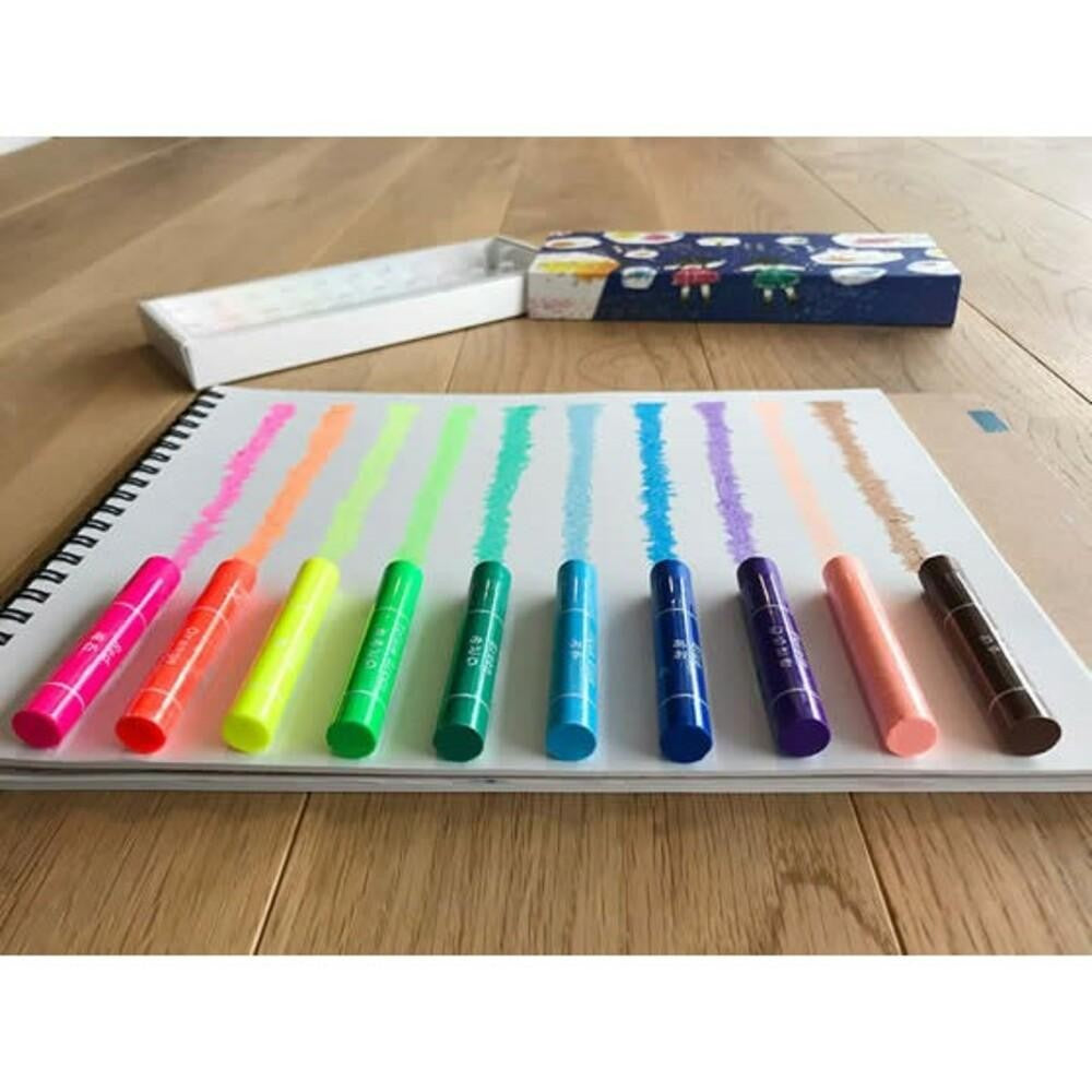 Fluorescent Crayon Set of 10 Colors