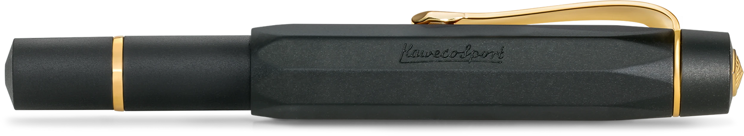 Kaweco PISTON SPORT AL Solo Preto/Dourado