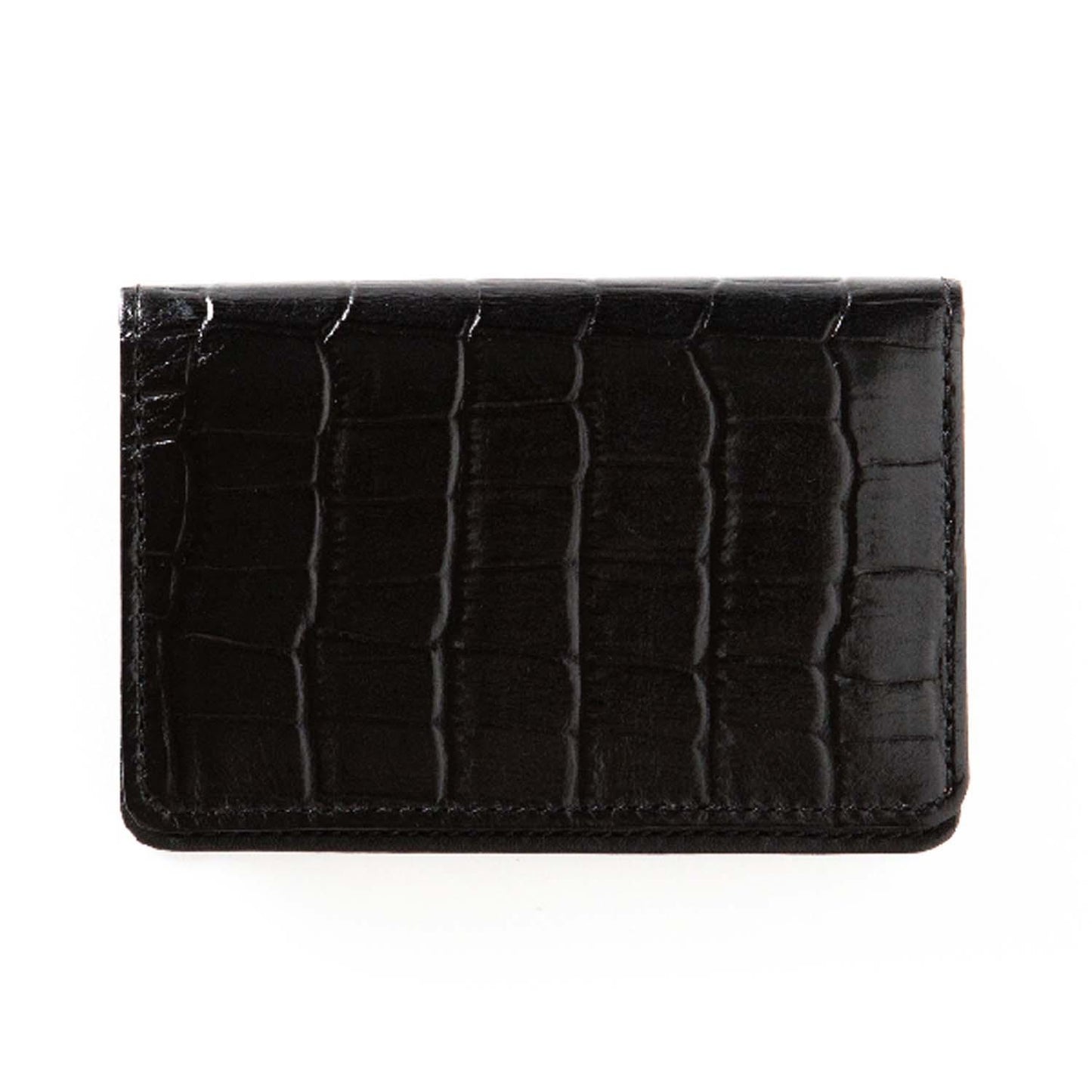LEATHER FIND CARD CASE Black