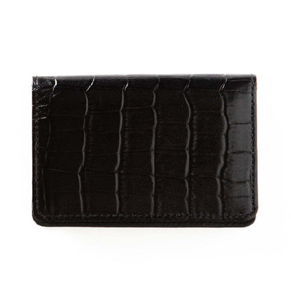 LEATHER FIND CARD CASE Black