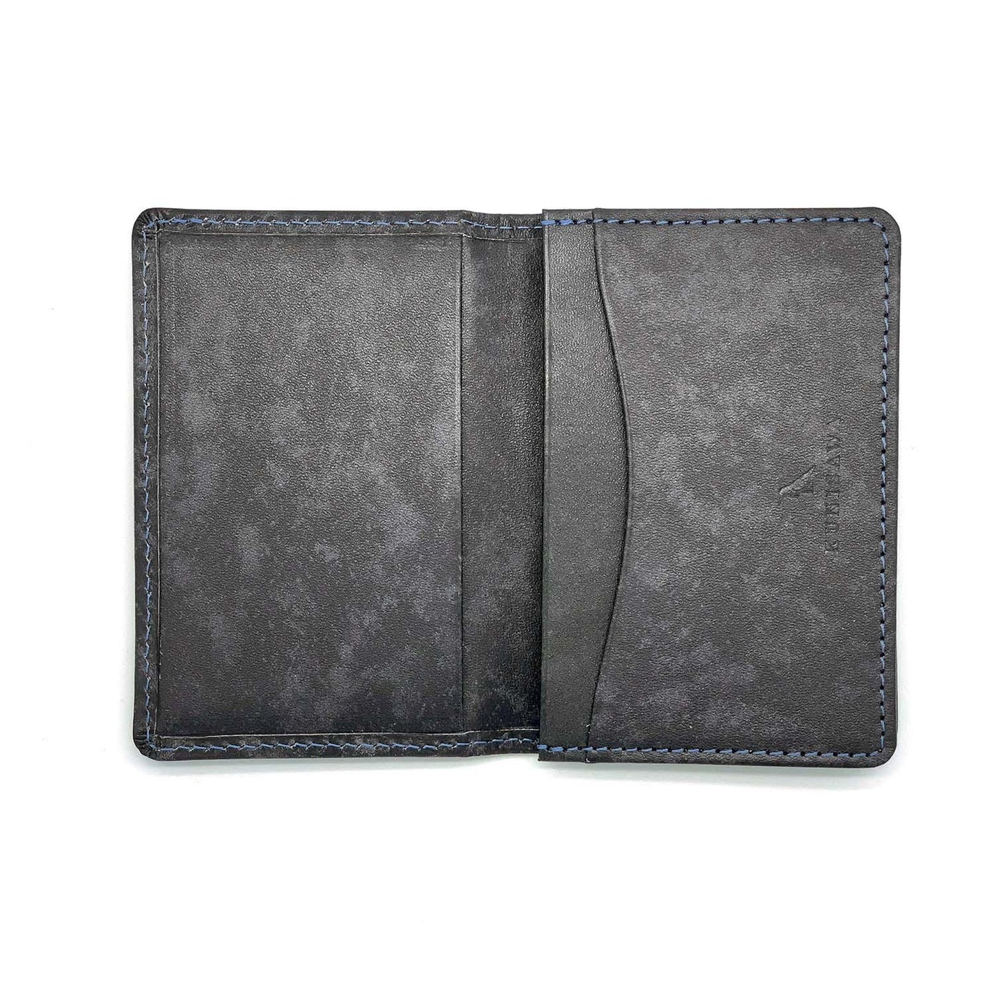 LEATHER FIND CARD CASE ANTIQUE SHADE LEATHER CUSTOM GREY
