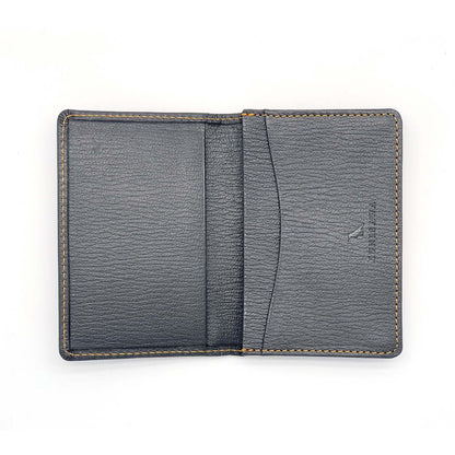 LEATHER FIND CARD CASE GOAT SHRINK LEATHER CUSTOM GREY