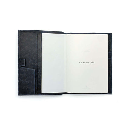 LEATHER FIND NOTE COVER ANTIQUE SHADE LEATHER CUSTOM GREY