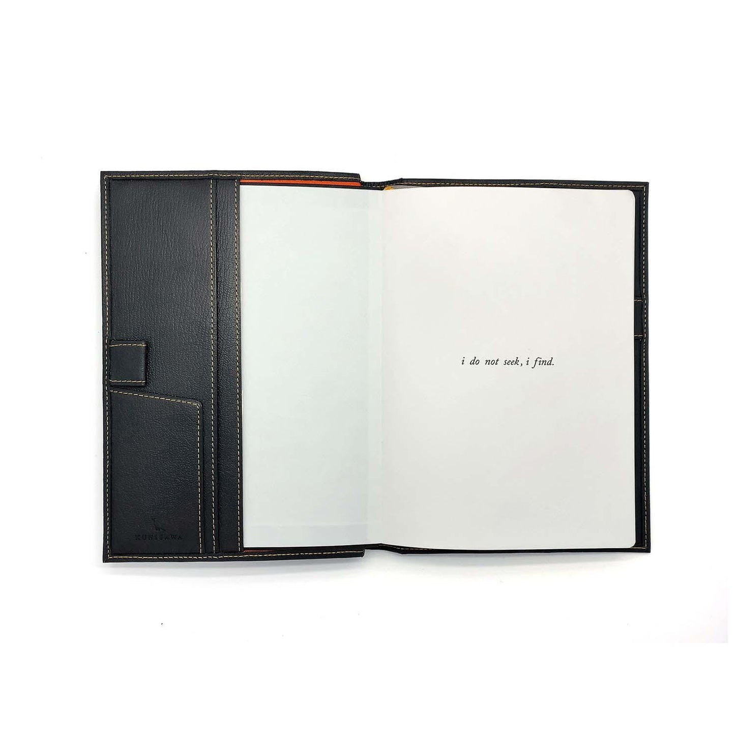 LEATHER FIND NOTE COVER GOAT SHRINK LEATHER CUSTOM GREY