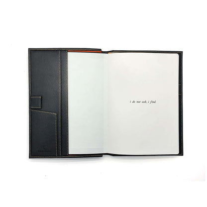 LEATHER FIND NOTE COVER GOAT SHRINK LEATHER CUSTOM GREY