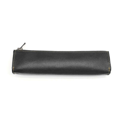LEATHER FIND PEN CASE GOAT SHRINK LEATHER CUSTOM GREY