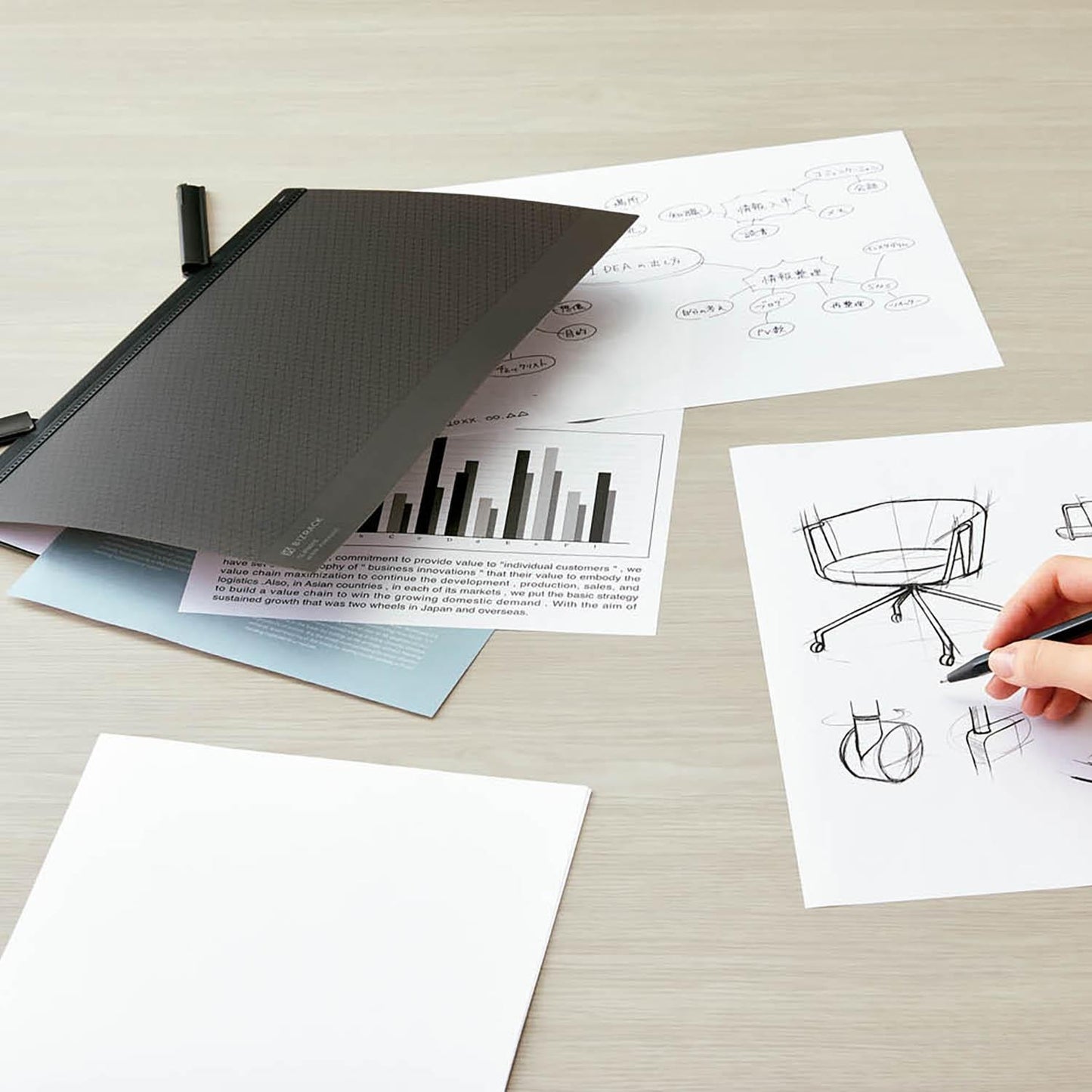 Clip Note BIZRACK A4 Blue