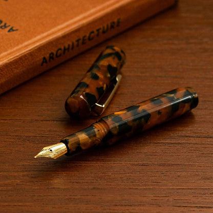 Marbled Fountain Pen Attaché Brown