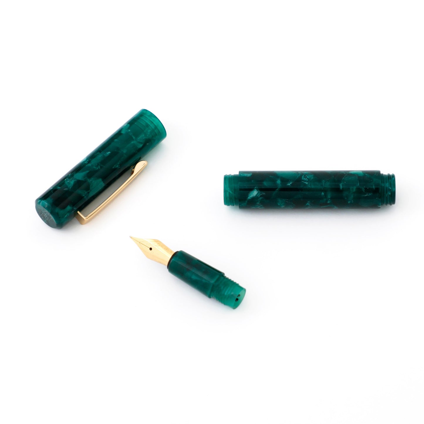 Marbled Fountain Pen Attaché Green